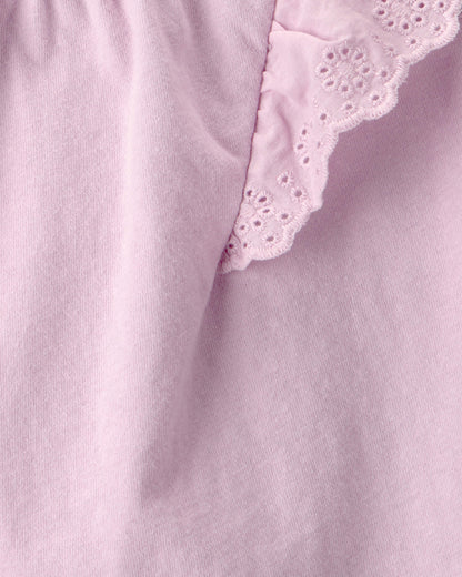 OshKosh B'gosh Uşaq Qız Halka Qollu Bluzka - Bənövşəyi