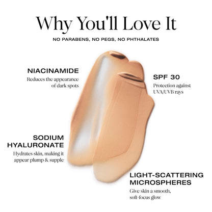 YISE Beauty Mini Skin Glow SPF 30 Tinted Günəş Kremi Primer Niacinamide ilə
