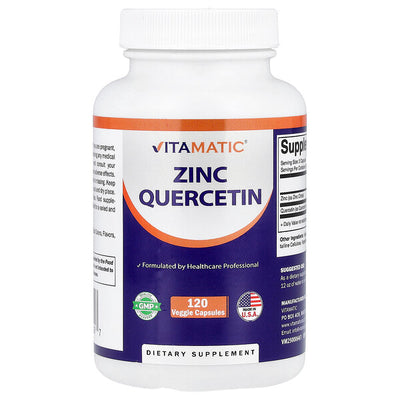 Vitamatic Zinc Quercetin 120 Veggie Capsules