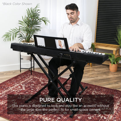 Best Choice Products 88 Klavişli Tam Ölçülü Rəqəmsal Pianino Ağ