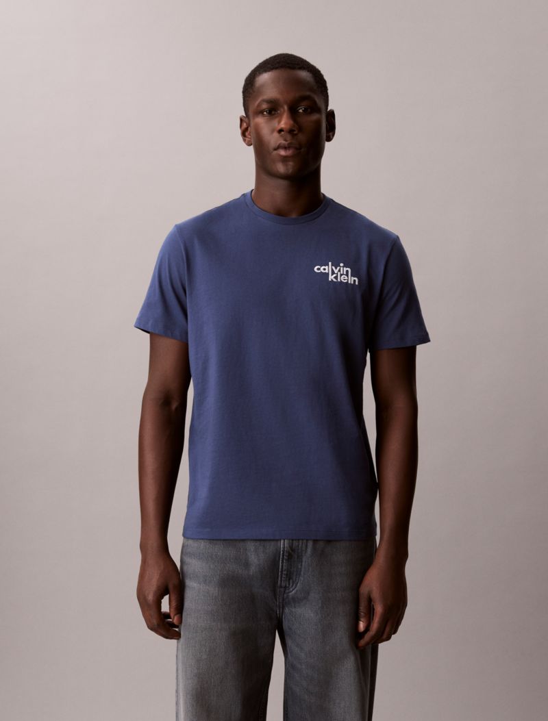 Calvin Klein Embroidered Logo Graphic Klassik T-Shirt