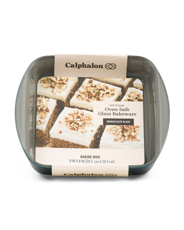 CALPHALON 1.7qt Fırın üçün Təhlükəsiz Şüşə Bişirmə Qabı