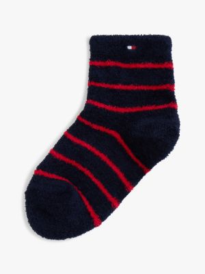 Tommy Hilfiger Uşaq Zolaqlı Yumuşaq Çorap, Tünd Mavi / Rengareng