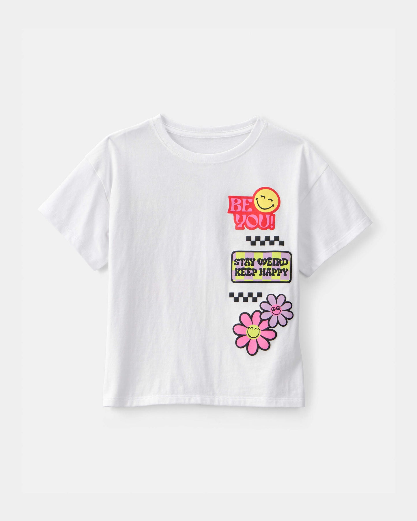 OshKosh B'gosh Qız SmileyWorld® Qrafik Köynəyi - Ağ