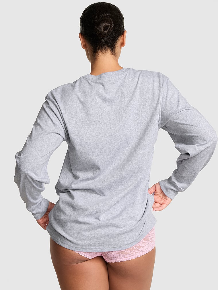 PINK Campus Cotton™ Long-Sleeve Tee