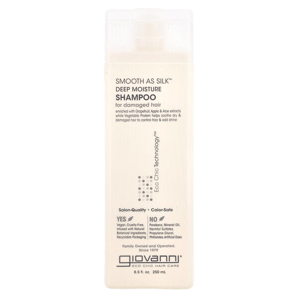 Giovanni Smooth As Silk Zədələnmiş Saçlar Üçün Dərində Nəmləndirici Şampun 250 ml