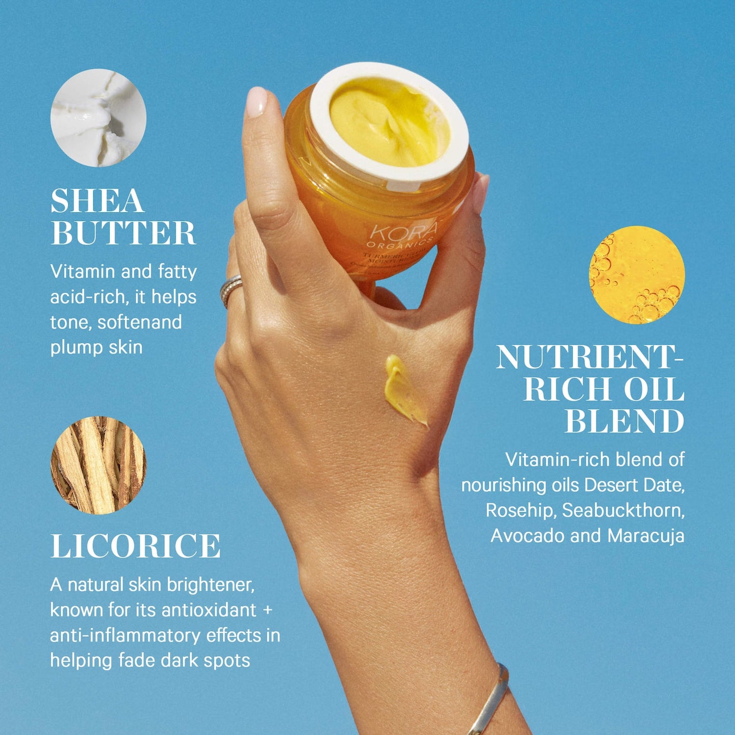 KORA Organics Mini Turmeric Glow Parlaqlıq Arttıran Nəmləndirici Krem