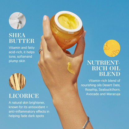 KORA Organics Mini Turmeric Glow Parlaqlıq Arttıran Nəmləndirici Krem