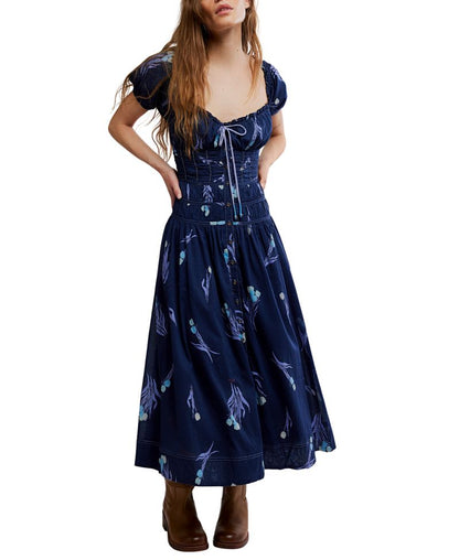 Free People Qadın Complete Me Qısa Qollu Midi Geyim
