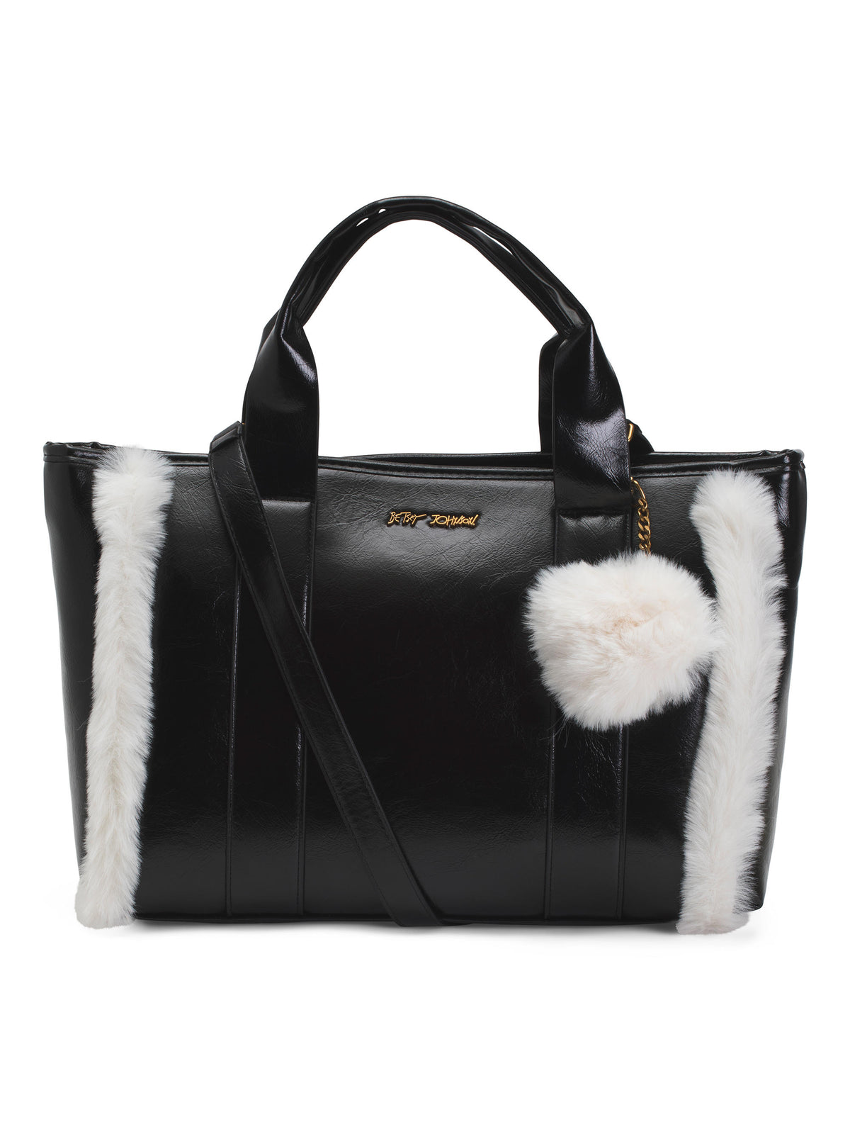 BETSEY JOHNSON Luxe Sherpa Trimed Çanta