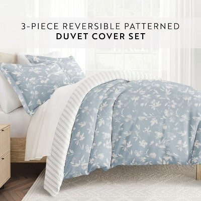 Becky Cameron Soft Farmhouse Florals Premium 3PC Yataq Dəsti, Ultra Yumşaq