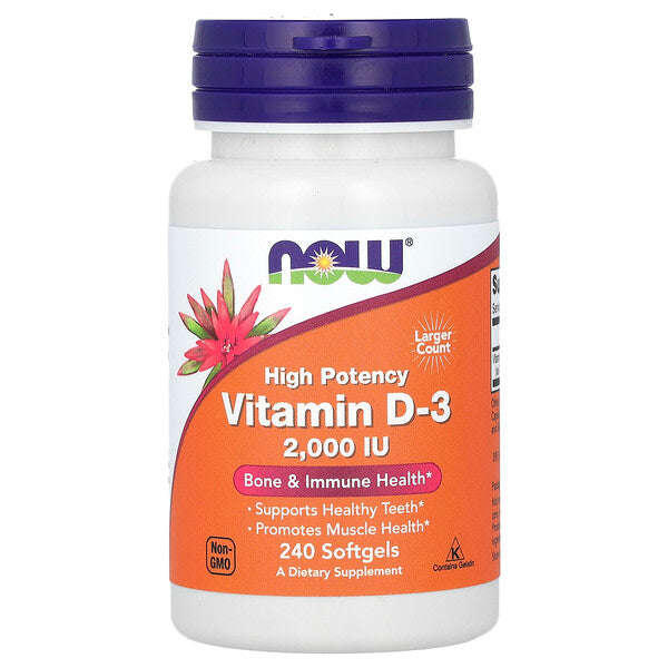 Now Foods D Vitamini 3 Yüksek Potensiyel 2 000 Iu 240 Yumuşak Kapsül YoxYox
