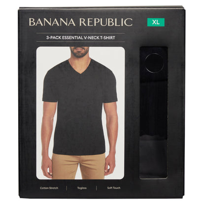 Banana Republic Kişi V-Boyunlu Köynək, 3-Pack, Ağ, XX-Large