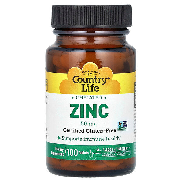 Country Life Chelated Zinc 50 Mg 100 Tablet