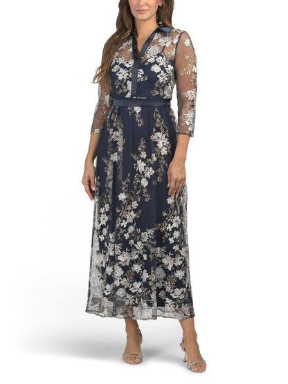 JS COLLECTIONS Azalea Çiçəkli Işlemə Geyim Köynək