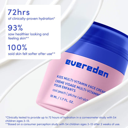 Evereden Uşaq və Yeniyetmə Multi-Vitamin Üz Kremi Vitamin E, B3, B5 (Niacinamide) və Squalane ilə