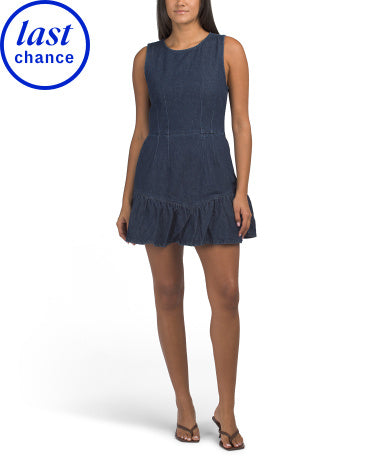 DAZE Laurel Fırfırlı Denim Mini Geyim