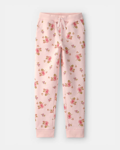 OshKosh B'gosh Qız Çiçəkli Bağcıqlı Örümcək Şalvar - Çəhrayı