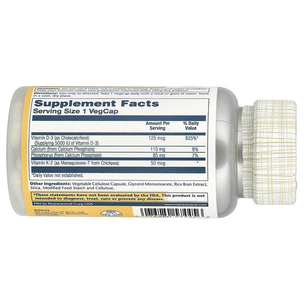 Solaray D3 K2 Vitamini 120 Veqetal Kapsul