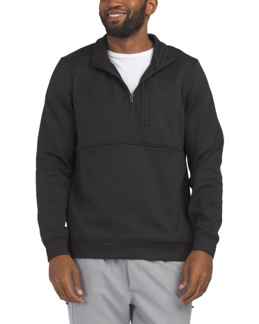 SPYDER Ağır Bonded Polar Fleece Çeyrek Zip Huddi