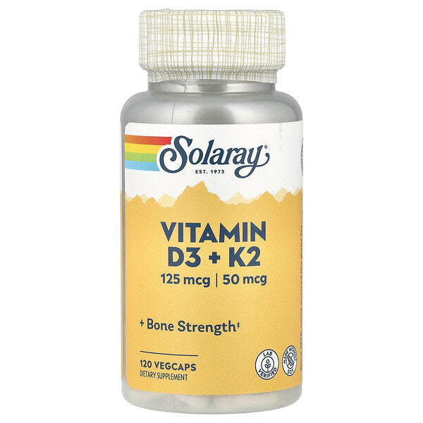 Solaray D3 K2 Vitamini 120 Veqetal Kapsul