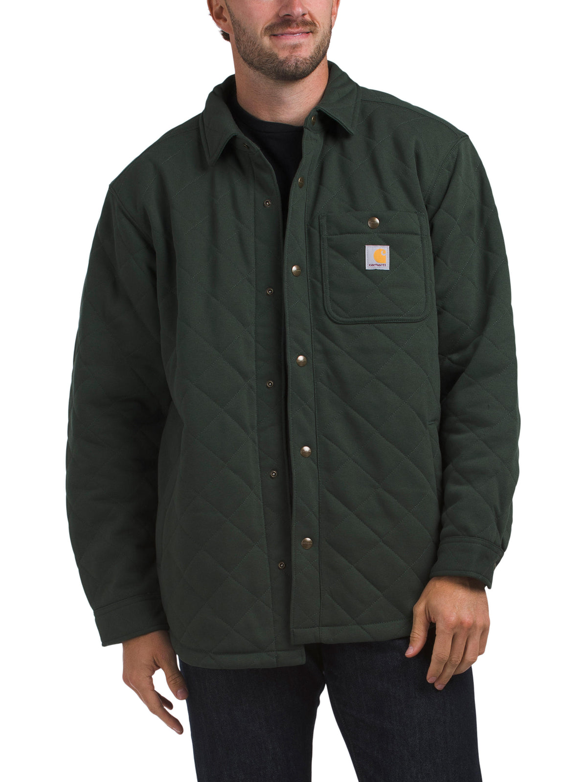 CARHARTT Loose Fit Çərən Önü Düyməli Köynək Gödəkçə
