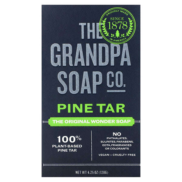 The Grandpa Soap Co Üz Bədən Çubuq Sabunu Şam Qatranı 4.25 Oz 120 G YoxYox