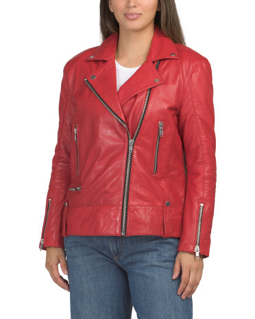 BOD &amp; CHRISTENSEN Leather Harper Böyük Ölçülü Gödəkçə