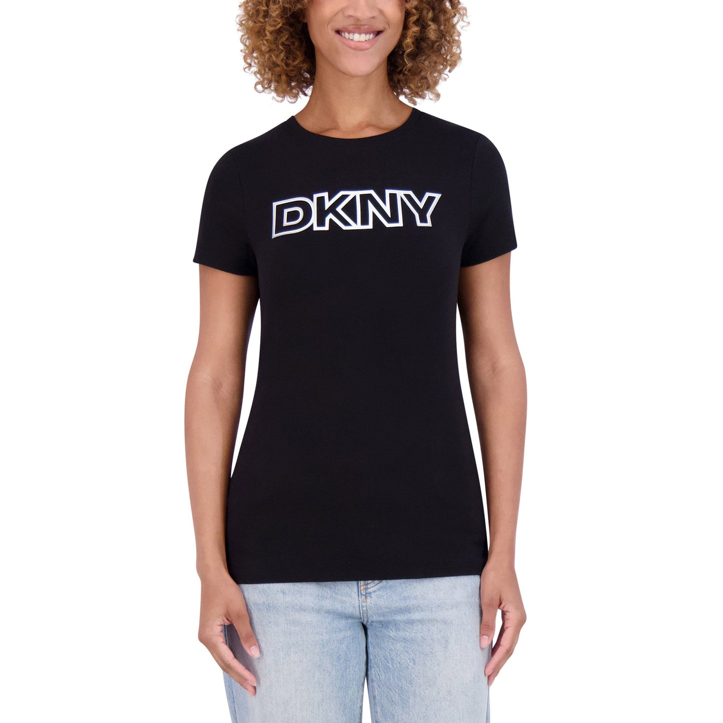 DKNY Sport Qadın Qısa Rəvan Loqo Köynəyi
