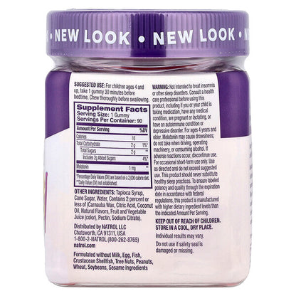 Natrol Kids Melatonin Qamma Vitaminlər 4+ Yaş Malina 1 Mg 90 Əd