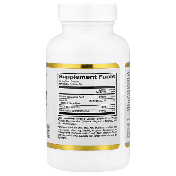 California Gold Nutrition Defender 4 C Vitamini D Vitamini Sink Seleniumlu 60 Veq Kapsul