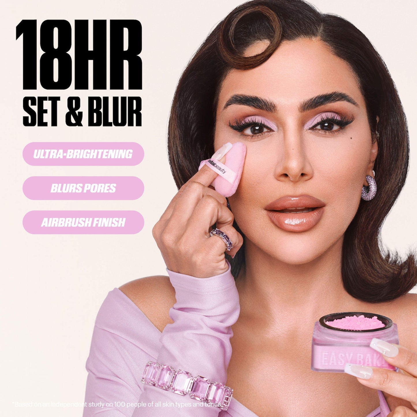 HUDA BEAUTY Mini Easy Bake Yumsaq Bişirmə və Fiksativ Pudrasının