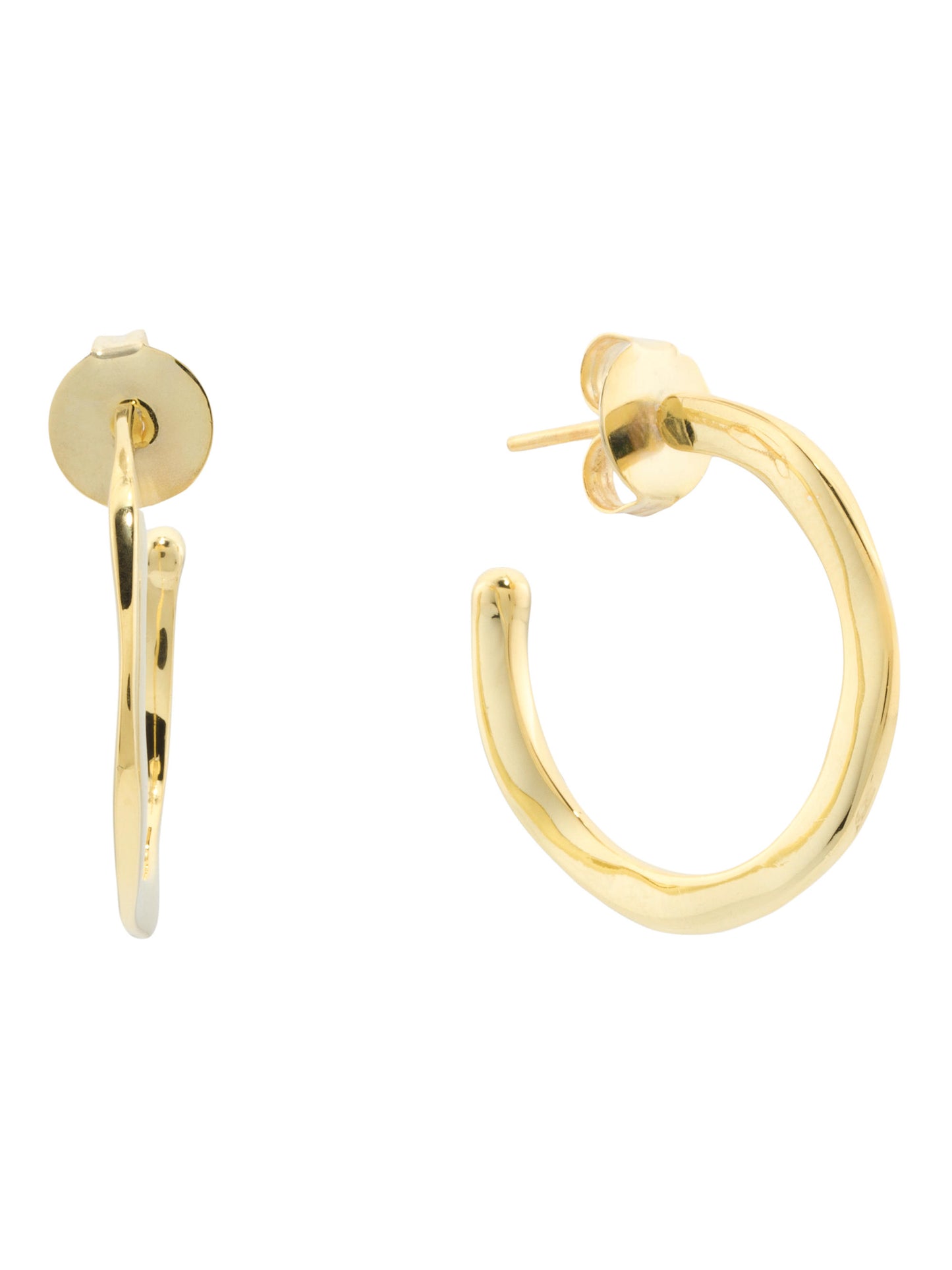 SHAANTI JEWELS Hindistanda İstehsal 18kt Qızılı Çəpərli Həndəsi Dəngələr