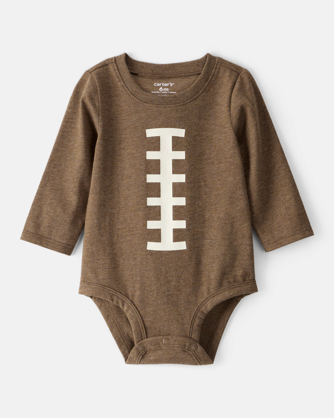 Carter's Uşaq Oğlan Futbol Uzun Tərəvəz Bodysuit - Qəhvəyi