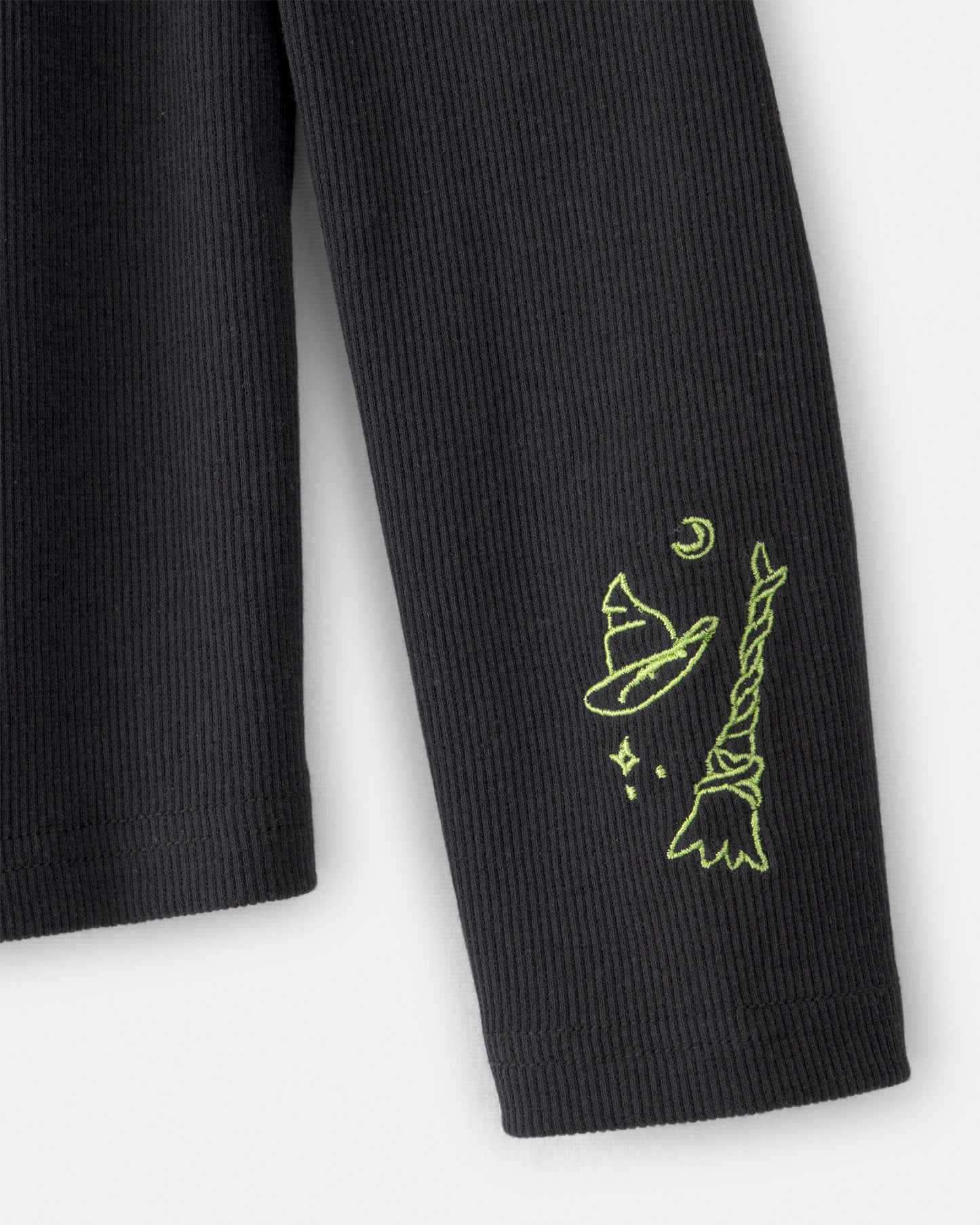 OshKosh B'gosh Qız Wicked Elphaba Qabırğalı Bluzka - Qara