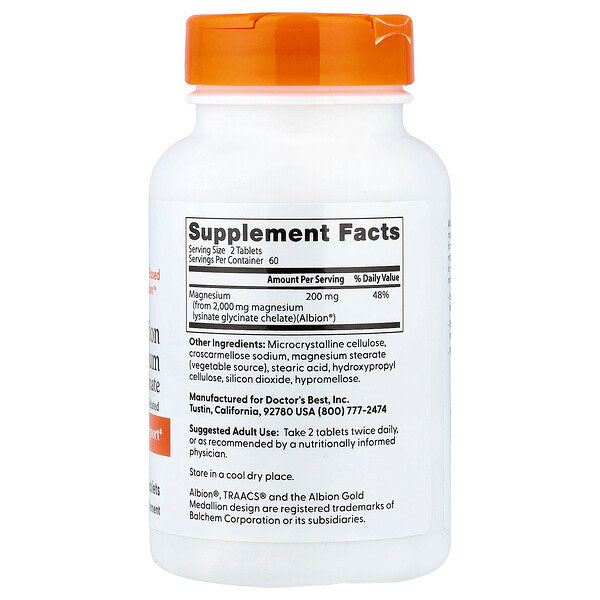 Doctor's Best Yüksək Udulma Maqnezium 120 Tablet