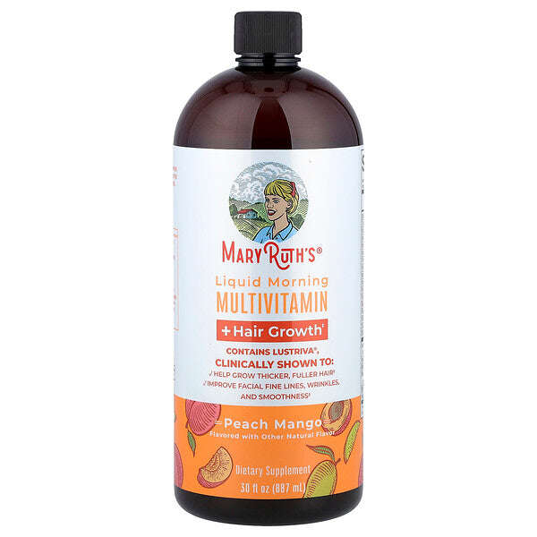 Maryruth S Sıvı Səhər Multivitamini Saç Böyüməsi Şaftalı Mango 30 Fl Oz 887 Ml YoxYox