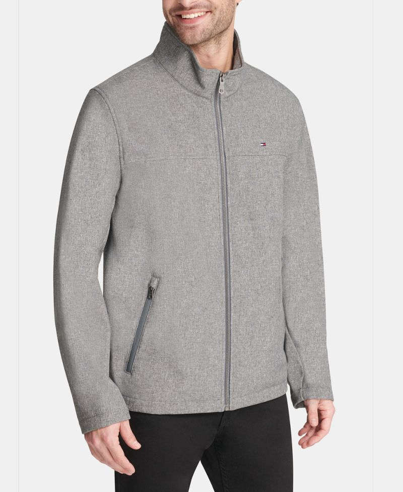 Tommy Hilfiger Kişi Soft-Shell Klassik Fermuar Gödəkçəsi YoxYox