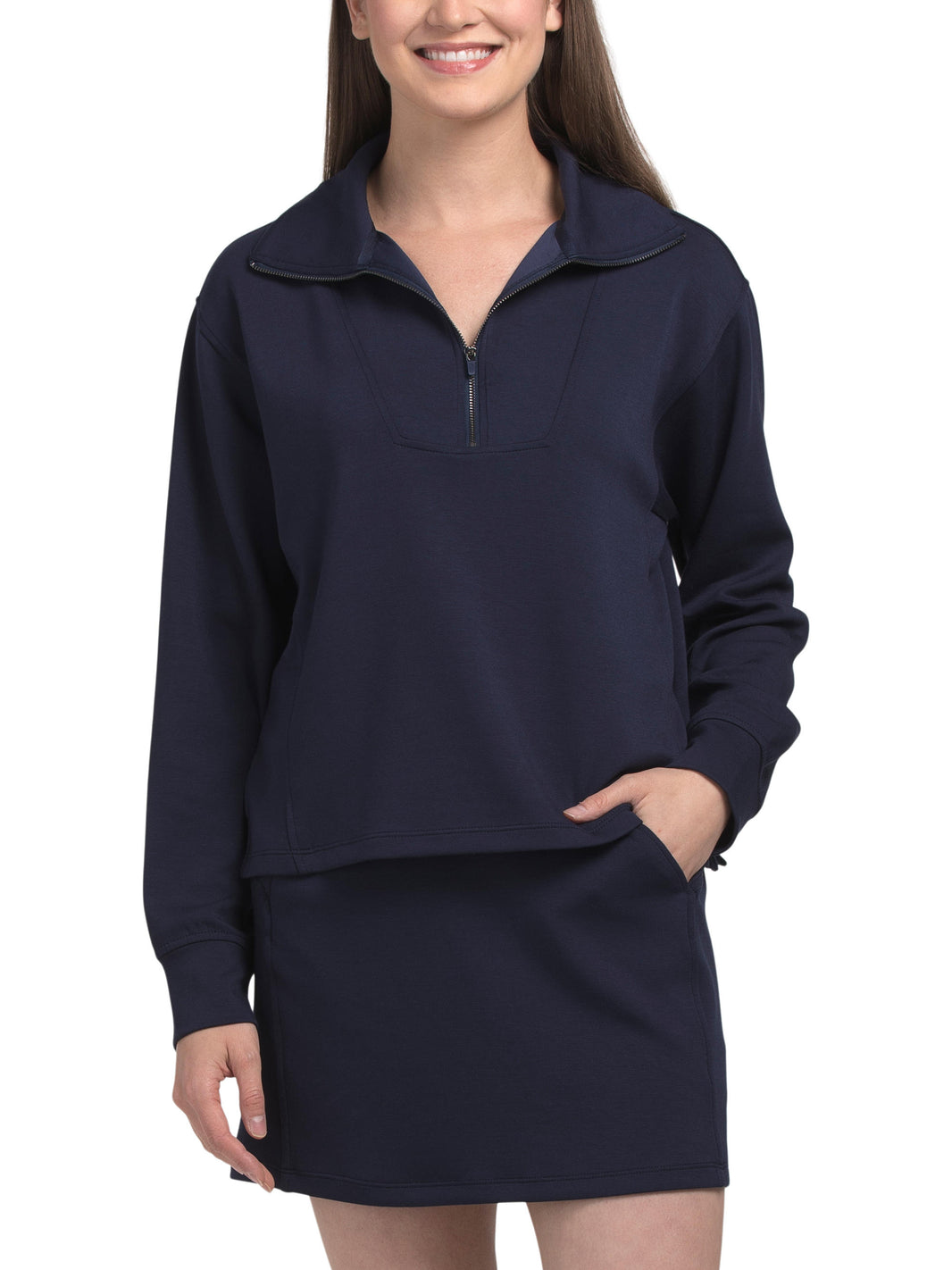 Uzun Kollu Kapüşonlu Sweatshirt Nakışlı Logolu