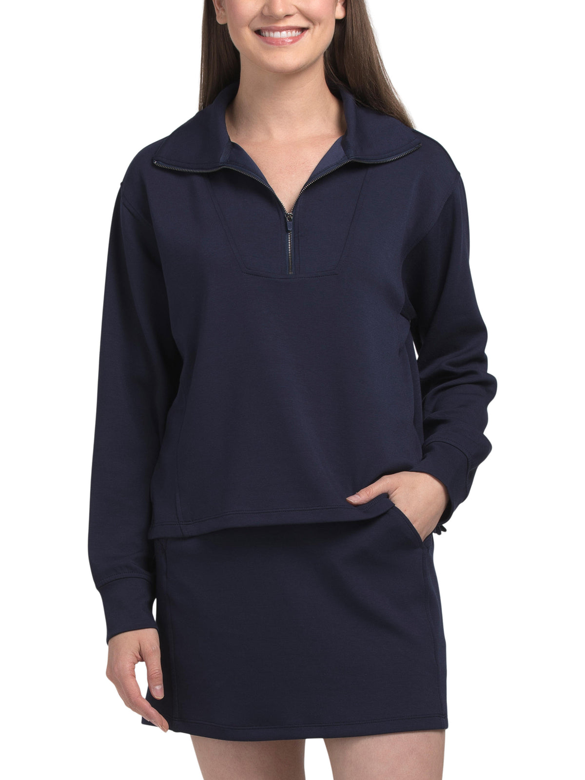 Uzun Kollu Kapüşonlu Sweatshirt Nakışlı Logolu