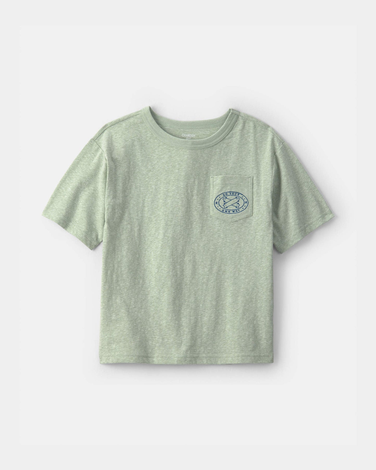 OshKosh B'gosh Oğlan 'Go Your Own Way' Sörf Qrafiki Köynəyi - Yaşıl