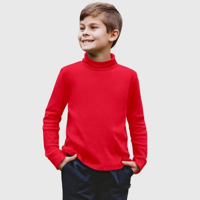 City Threads Uşaq Yumuşaq Pambıq Balaca Yaxası - ABŞ İsehidisi, Nəfəs Alan Çox Məqsədli Layering Üstü Qız və Oğlan üçün, Candy Apple - 14Y