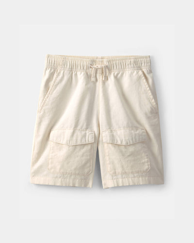 OshKosh B'gosh Oğlan Twill Kargo Şortsu - Krem