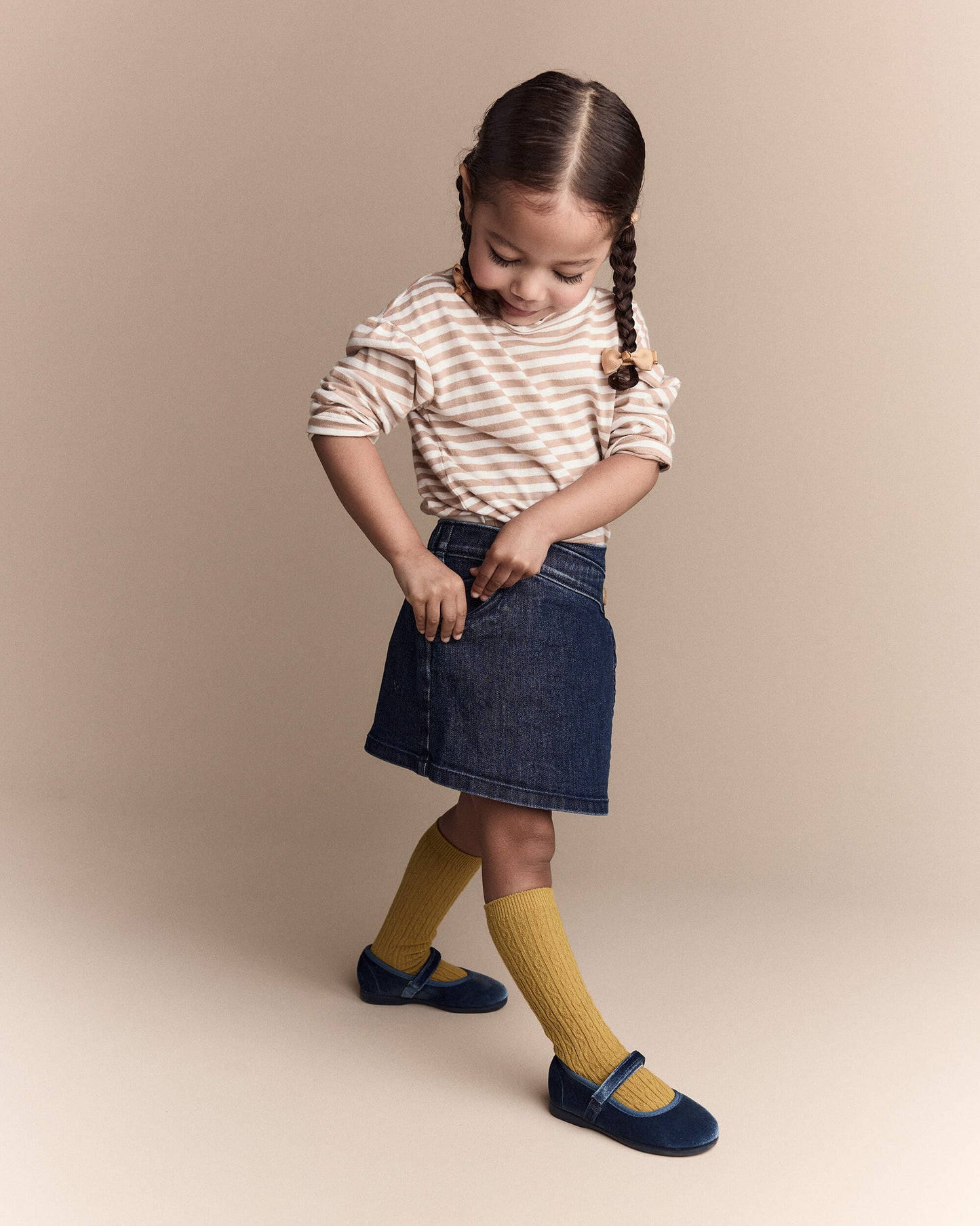 Carter's Körpə Qız Asimmetrik Denim Etək - Mavi