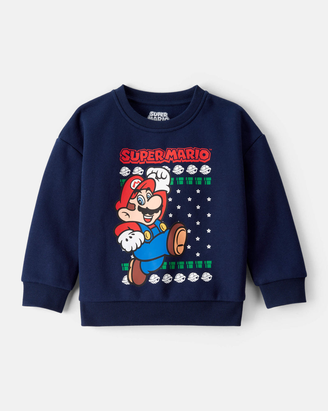 Carter's Uşaq Oğlan Nintendo Super Mario Uzun Kollu Huddi - Mavi