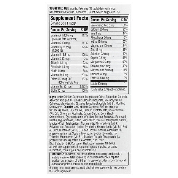 Centrum Silver Qadın 50+ Multivitamin 100 Tablet