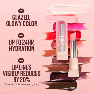 Maybelline Lifter Glaze Hidratasyon Edən Dodaq Yağı Balzamı Hialuron Turşusu ilə - Çəhrayı Damla - 0.1 oz YoxYox