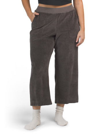 PACT Organic Cotton Pure Velour Geniş Paça Rahatlıq Şalvarı