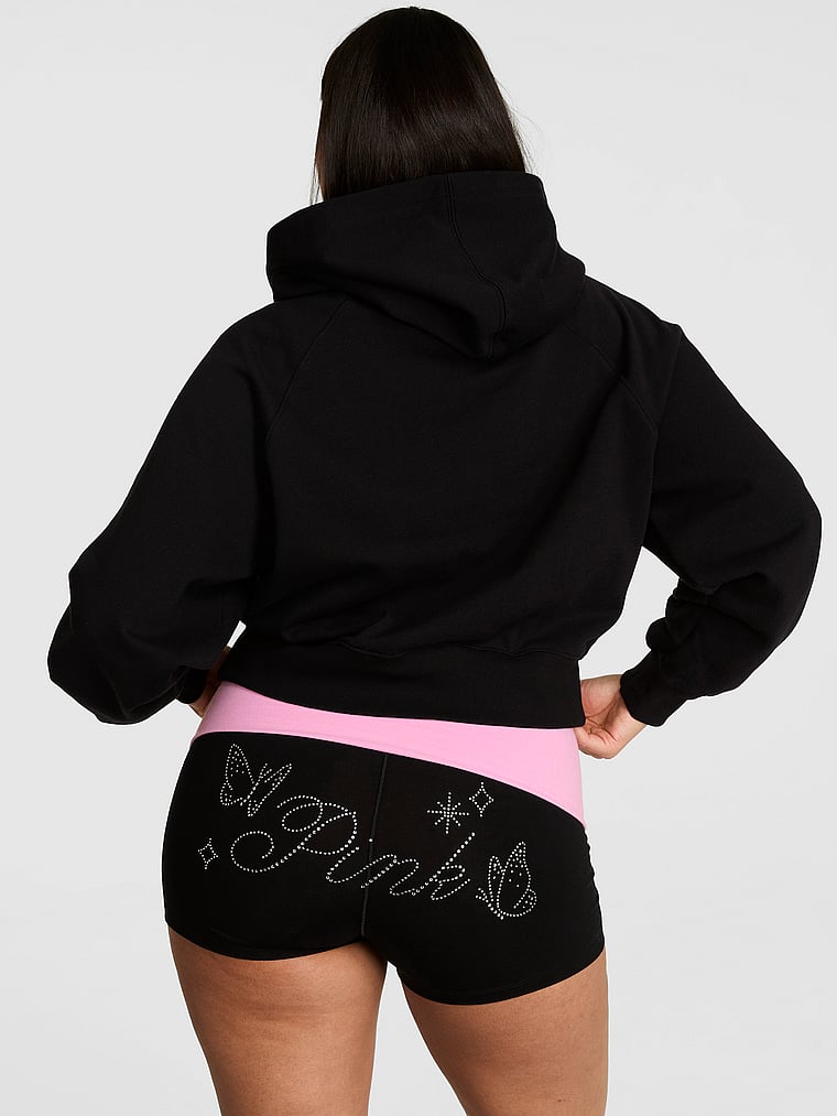 PINK Campus Fleece™ Kiçildilmiş Huddi