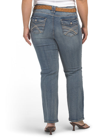 WALLFLOWER Plus Luscious Curvy Bootcut Cins Arxa Cib Tikilişi Detallı